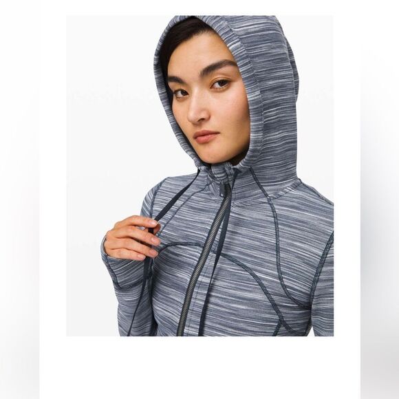 Lululemon Hooded Define Jacket nulu navy blue mini space dye herrringbone 4 - Picture 3 of 6